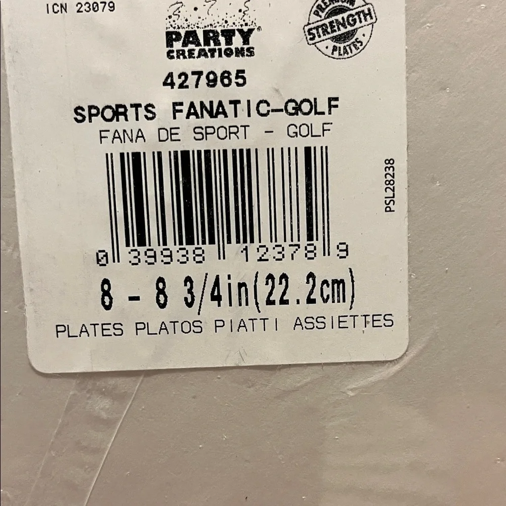 Golf Themed Party Plates